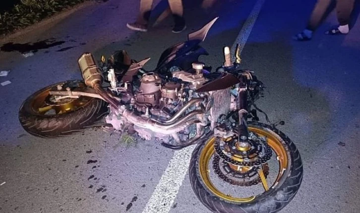 Kontrolden çıkan motosiklet devrildi 1 yaralı