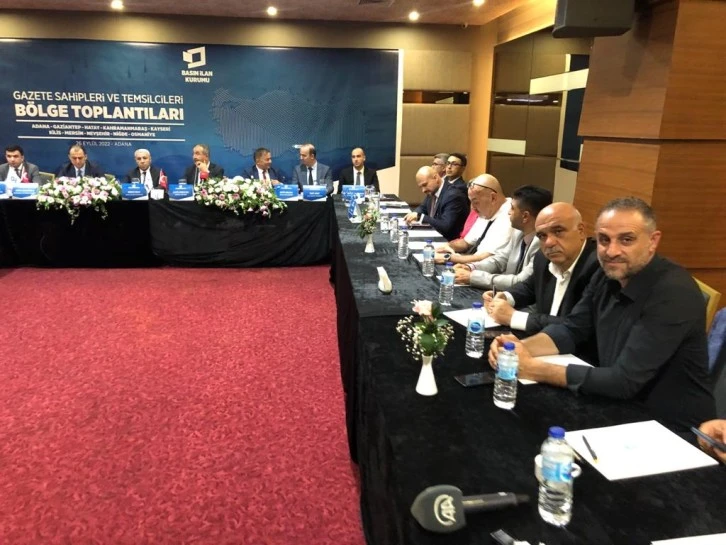 Zahteroğlu, Alpdağ ve Reyhanlı, Gazete sahipleri ve temsilcileri bölge toplantısına katıldı
