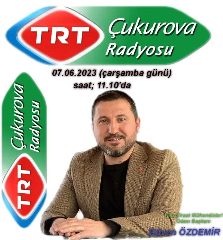 Güven Özdemir, TRT Çukurova Radyosuna canlı yayın konuğu olacak