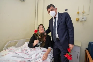 Başkan Fadıloğlu’ndan Hastalara moral ziyareti