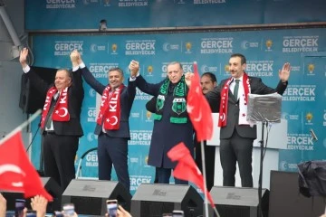 Yağan yağmura rağmen Kilis’te Recep Tayyip Erdoğan rüzgarı…