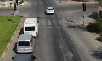 Gaziantep'te dron ile trafik denetimi