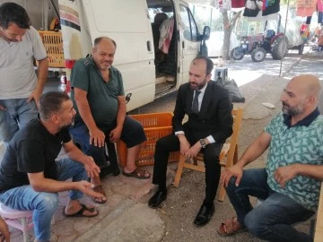 Hacı Mustafa Celkanlı'dan pazar Esnafı ziyareti 