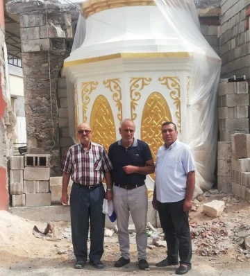 Hacı Yusuf Cami’nin minaresi vatandaşların destekleri ile yeniden yapıldı