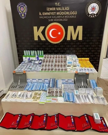 İzmir’de binlerce adet kaçak tıbbi malzeme ele geçirildi
