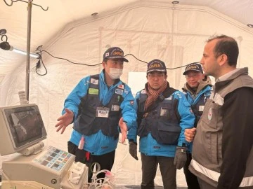 Japon doktorlar Gaziantep'e sahra hastanesi kurdu