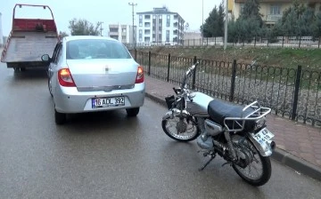 Kilis'te motosiklet ile otomobilin çarpışması sonucu 1 kişi yaralandı