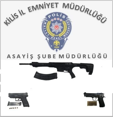 Kilis'te tabanca ve av tüfeği yakalandı 