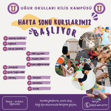 Kilis Uğur Okulları Kampüsünde Sosyal Etkinlik Kursları Başlıyor