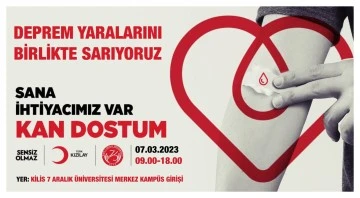 Kızılay'ın Kan Bağışı kampanyasına KİYÜ'de katıldı
