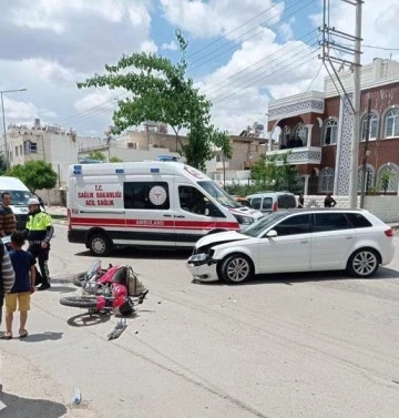 Otomobil ile Motosiklet kazasında 2 kişi yaralandı