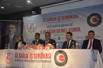 Öz Sağlık-İş Sendikası Kilis Şubesi başkanı Zaim Erdoğan güven tazeledi