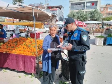 Polisten pazar esnafına ve vatandaşlara “dolandırıcılık ve hırsızlık” uyarısı