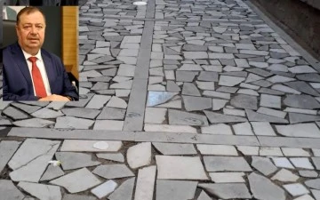 Tarihi dar sokaklar mozaik taşlarıyla güzelleşiyor