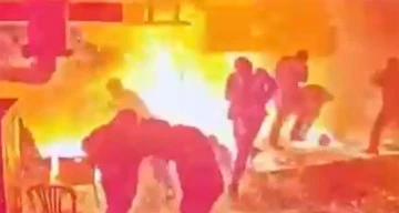 Tosyalı Demir Çelik Fabrikası'ndaki patlama anı kamerada
